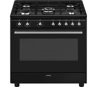 Smeg CX91GMBL - Cocina con Placa de Gas Estética Clásica 90 x 90 x 60 Cm Clase A Negro