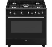 SMEG CX91GMBL Cocina Negra 90X60CM 5Fuegos Horno Eléctrico CL.A