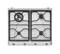 Placa de Cocción Gas Smeg 60 cm Contemporánea SRV564O Acero Inoxidable