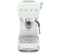 Smeg ECF02PGEU Máquina Espresso Pastellgrün - Cafetera Manual de 1.1L, 1350W, 15 Bares, Preparación de Espresso y Cappuccino en Color Verde Pastel