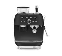 Smeg EGF03BLMEU Cafetera Espresso con molinillo integrado, 50' style, Negro Mate