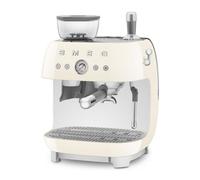 Smeg EGF03CREU - Cafetera Expresso Manual Estética Años 50 con Vaporizador Color Crema