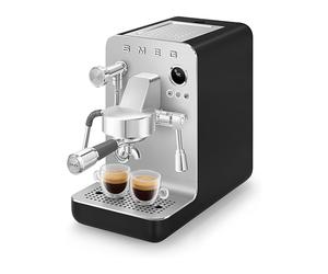 Smeg EMC02BLMEU Cafetera Minipro Espresso 1.7L 15bar con caldera doble y vaporizador Negro