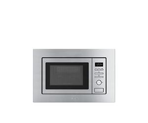 Smeg FMI017X Integrado - Microondas (Integrado, Microondas con grill, 20 L, 800 W, Botones, Giratorio, Acero inoxidable)