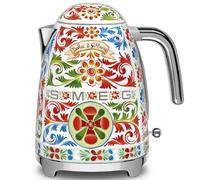 Smeg, Hervidor eléctrico KLF03DGEU 1,7 L, filtro antical lavable, apagado automático de seguridad, indicador de nivel de agua, base antideslizante y recogecable integrado, potencia 2400 W, D&G