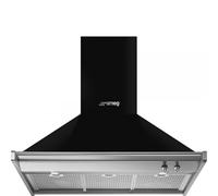 Campana de Cocina Pared Smeg 90 cm Extractora / Recirculación Clásica KD90HNE Negro