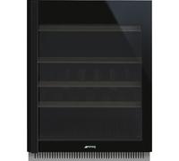 SMEG KITCHEN Vinoteca empotrable SMEG ELITE CVI638RN3. Negro. 38 botellas. Medidas 825x595x566. Clase G