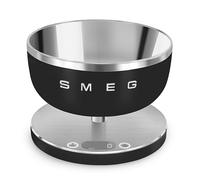 Báscula de cocina electrónica Smeg negra, 5 kg, bol extraíble, display LED, Li-Ion