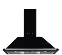 Smeg KT100BLE - Campana Decorativa de Pared 100 Cm Clase A Negra