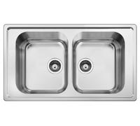 SMEG LPR862 Fregadero Dos Bañeras Empotrable Borde Acero Inoxidable 90CM