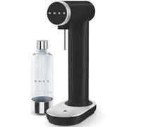 SMEG Máquina de refrescos - Máquina de agua con gas para encimera de cocina - Collezione - Incluye botella de 1 litro - Compatible con cilindros estándar de CO₂ de 60 L (negro mate)