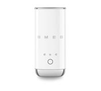 Smeg, Espumador de Leche Eléctrico MFF02WHEU, 3 Funciones Bebida, Batidor Desmontable, Revestimiento Cerámico Antiadhesivo, 500 W, Blanco