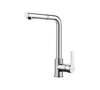 Smeg MID1CR Grifo cocina monomando, Caño giratorio 180° extraíble, Color Cromo