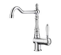 Smeg MIR6CR-2 Grifo cocina monomando, Caño giratorio 360°, Estética Colonial, Color Cromo