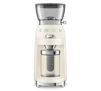Smeg, Molinillo de café CGF03CREU, 15 niveles de molienda, recipiente de granos de café de 240 g, molienda ajustable, con sistema antiestático, 150 W, crema