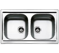 SMEG OMNI LYP792 FREGADERO DE DOS BACIAS DE ACERO INOXIDABLE AISI304 16x79x50 CM
