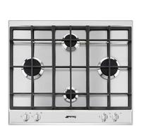 Smeg P260XGH Placa de gas Encastrado | Clase energética - | 4 quemadores gas, Parrillas de hierro fundido, Encendido electrónico