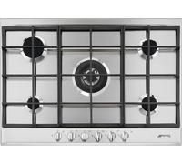 Smeg P272XGH hobs Acero inoxidable Integrado 75 cm Encimera de gas 5 zona(s)