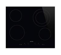 SMEG Placa de Cocción Eléctrica Cerámica 4 Zonas Integrable 60 cm Negro Modelo SE364ETD