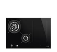 Smeg PM3743D Encimera de cocción Mixto, Estética Clásica, Negro, 70/75 cm