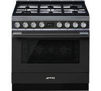 Smeg Portofino CPF9GPAN Cocina de Gas 6 Zonas + Horno Pirolítico Antracita