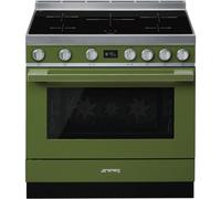 Smeg Portofino CPF9IPOG Cocina de Inducción 5 Zonas + Horno Pirolítico Verde