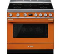 Smeg Portofino CPF9IPOR Cocina de Inducción 5 Zonas + Horno Pirolítico Naranja