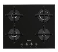 Smeg PV164B3 - Placa de Gas Natural 60 Cm 4 Zonas Negro