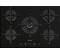 SMEG PV275B Placa de Cocina 70/75CM 5 Quemadores Vidrio Negro Alta Calidad
