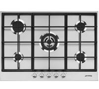 Smeg PX175 - Placa de Gas Natural 72.5 Cm 5 Fuegos Inoxidable