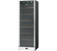 Smeg SCV115AS enfriador de vino Nevera de vino Independiente Negro, Acero inoxidable 197 botella(s)