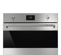Smeg SF4301MX Horno Encastrado | Clase energética A | Compacto 45 cm, función microondas, grill, pantalla LCD, inox antihuellas
