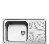 Smeg SG861D Fregadero Empotrable Acero Inoxidable AISI304 Pulido 86CM Serie Alba
