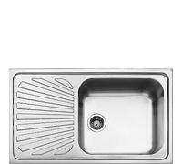 Smeg SG861S Fregadero Empotrable Acero Inoxidable AISI304 Pulido 86CM Serie Alba
