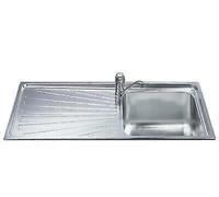 Fregadero Cuba sola Smeg Rectangular 116 cm Universal Alba SGE116.1S Acero Inoxidable