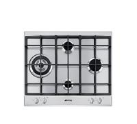 Smeg SLR64SGH Encimera de cocción Gas, Estética Selección, Acero inoxidable, 60 cm