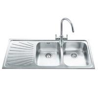SMEG SP116S Fregadero Cocina 116CM Doble Bañera Escurridor SX Serie Alba Inox