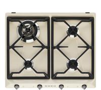 SMEG SR964PGH Placa De Cocción Gas 4 Fuegos Estética Victoria 60CM Panna