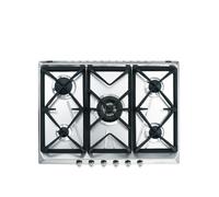 Smeg SRV576GH5 Encimera de cocción Gas, Estética Contemporánea, Acero inoxidable, 70/75 cm