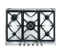 Smeg SRV576GH5 hobs Acero inoxidable Integrado 70 cm Encimera de gas 5 zona(s)