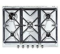 SMEG SRV576GH5 Quemador Encimera Inox A Gas 70 CM 5 Rejillas En Hierro Fundido