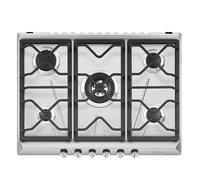 Placa de Cocción Gas Smeg 70 cm Contemporánea SRV576O Acero Inoxidable