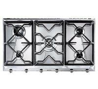 SMEG SRV596GH5 Quemador Encimera 90CM Inox 5 Fuegos Rejillas En Hierro Fundido
