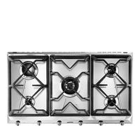 SMEG SRV596GH5 Quemador Encimera 90CM Inox 5 Fuegos Rejillas En Hierro Fundido