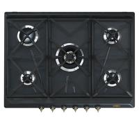 SMEG SRV876AOGH Placa de Cocción Gas 70 cm 5 Fuegos Línea Colonial Antracita
