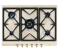 Smeg Coloniale SRV876POGH hobs Crema de color Integrado 68.5 cm Encimera de gas 5 zona(s)