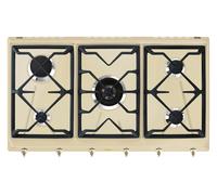 SMEG SRV896POGH Cocina A Gas 90CM 5 Fuegos Rejillas De Hierro Fundido Crema