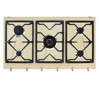 SMEG SRV896POGH Placa De Cocción A Gas 5 Fuegos 90CM Rejillas De Hierro Fundido