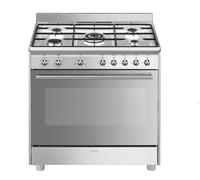 SMEG SX91GM Cocina 90CM Horno Eléctrico Aireado 5 Fuegos Inox Dual Fuel Ce.a