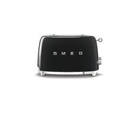 SMEG Tostadora de 2 ranuras, estilo retro años 50, negra TSF01BLEU negro